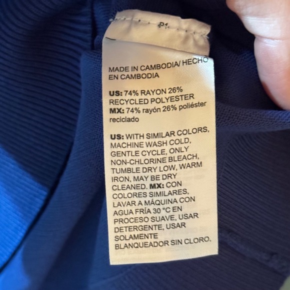 Chico's Dark Harbor Blue Short Sleeve Pullover Sweater NWT Size 0 - Picture 9 of 10